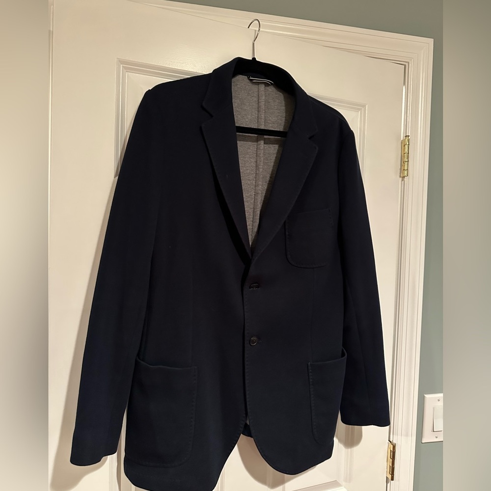 NEW Gant Cotton Pique unstructured navy sport coat/ blazer